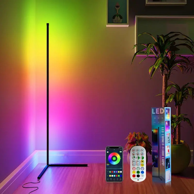 RGBIC Floor Corner Ambient Light – 16 Million Colors, Bluetooth App & Remote Control