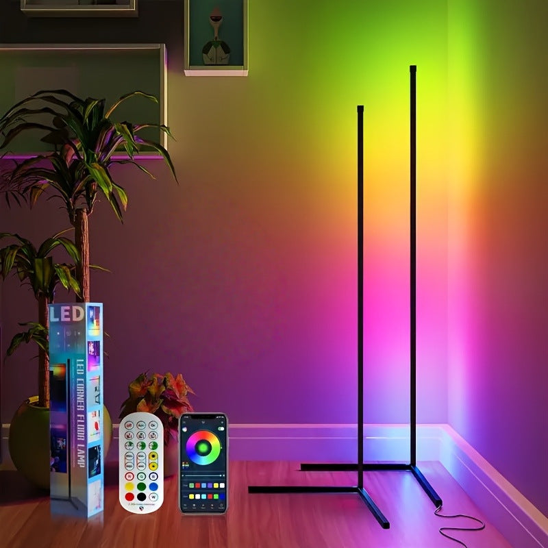 RGBIC Floor Corner Ambient Light – 16 Million Colors, Bluetooth App & Remote Control