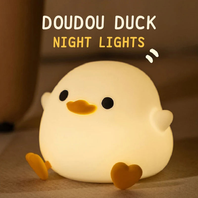 GG Duck LED Night Light – Soft Silicone Glow Lamp for Kids & Nurseries