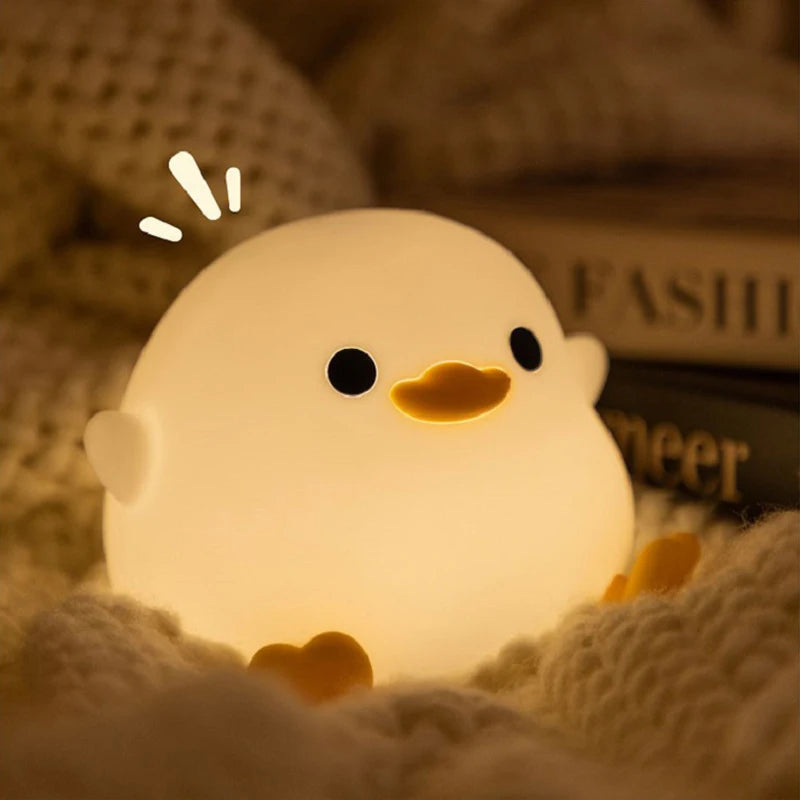 GG Duck LED Night Light – Soft Silicone Glow Lamp for Kids & Nurseries