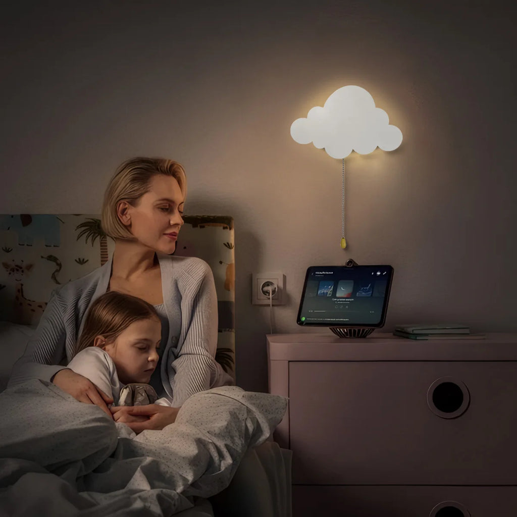 Floating Cloud Wall Night Light – Whimsical LED Lamp for Nursery & Kids' Rooms