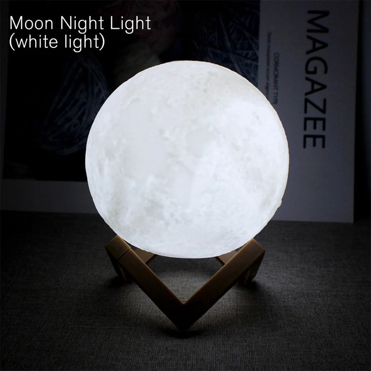 3D Moon Night Light – LED Glow Lamp for Bedroom Décor & Gifting