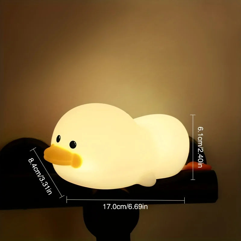 GG Duck LED Night Light – Soft Silicone Glow Lamp for Kids & Nurseries