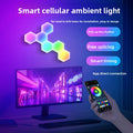 Hexagonal RGB LED Wall Light – Modular Smart Panels with Wi-Fi & Bluetooth App Control