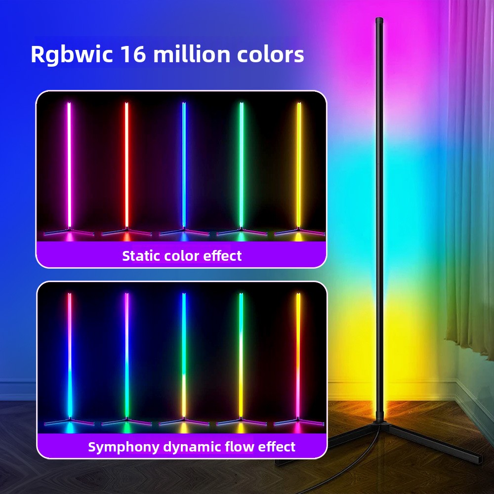 RGBIC Floor Corner Ambient Light – 16 Million Colors, Bluetooth App & Remote Control